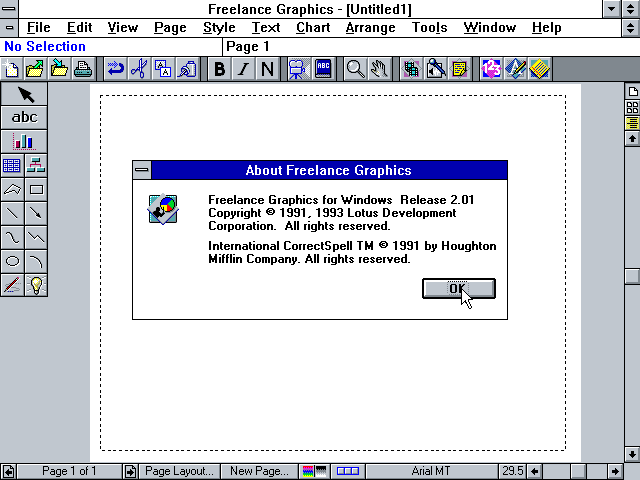 Freelance Graphics 2.01 - About